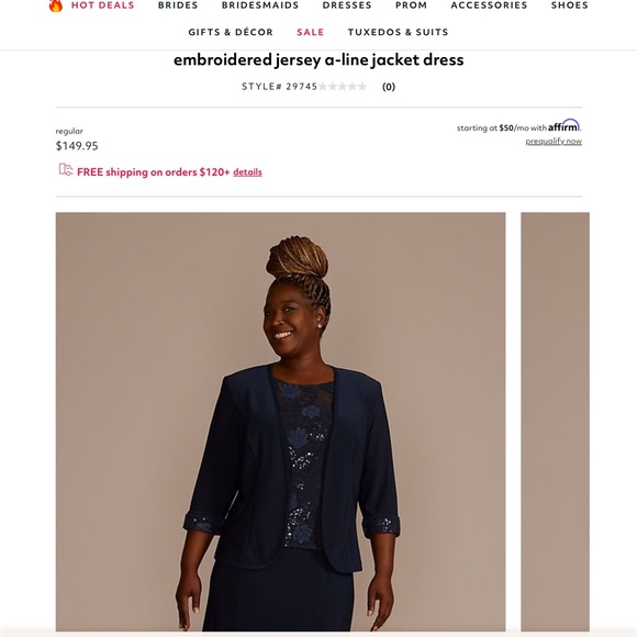 Le Bos Mother of the Bride, navy blue, size 18w, dress. - Picture 11 of 11